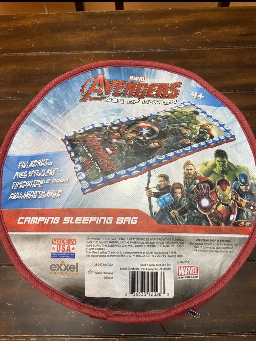 Marvel Avengers Red Camping Sleeping Bag